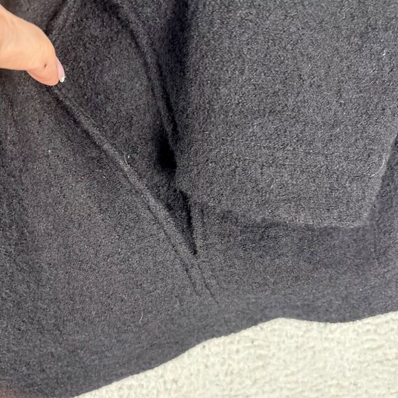 Jones New York Size OX | 12W Black Merino Wool Jacket Sweater Frog Closing - Picture 4 of 9